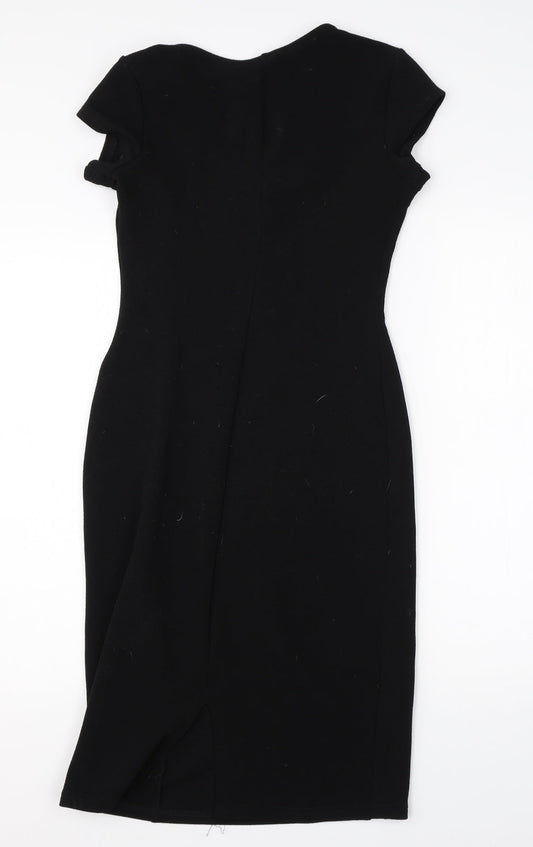 Oakridge Womens Black  Polyester A-Line  Size 8  Round Neck