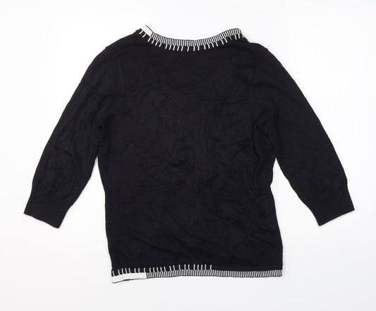 Per Una Womens Blue V-Neck  Viscose Cape Jumper Size 12