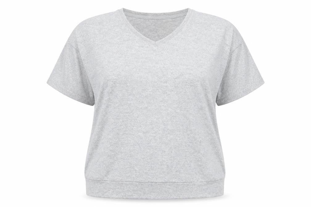 Marks and Spencer Womens Grey Solid Viscose  Pyjama Top Size 18   - Pale Grey Mix