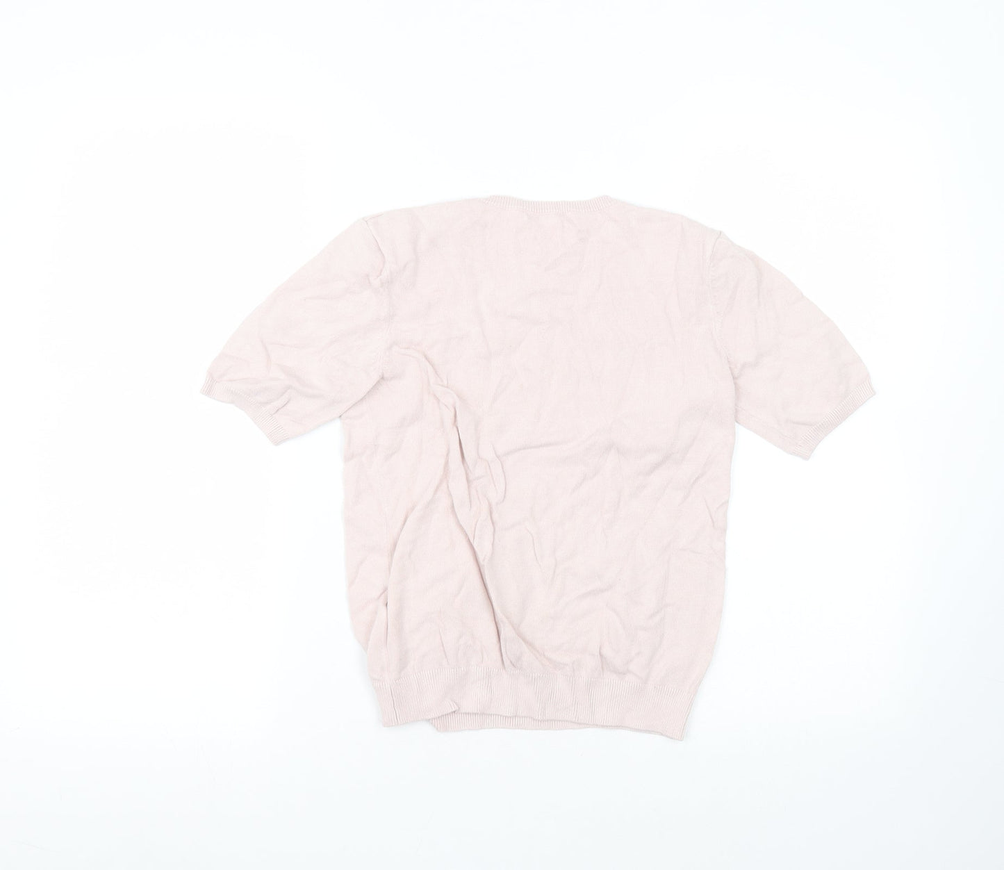 H&M Womens Pink  Viscose Basic T-Shirt Size XS Round Neck