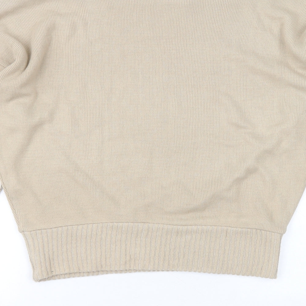 PRETTYLITTLETHING Womens Brown Round Neck  Acrylic Pullover Jumper Size S