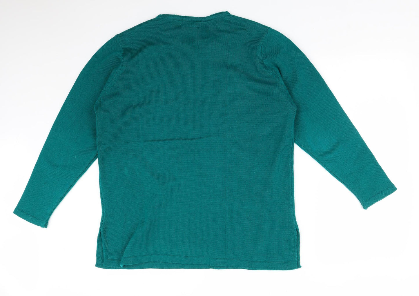 BEAU MONDE Womens Green  Acrylic Pullover Sweatshirt One Size