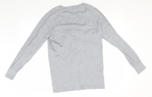 Papaya Womens Grey V-Neck  Viscose Cardigan Jumper Size 10