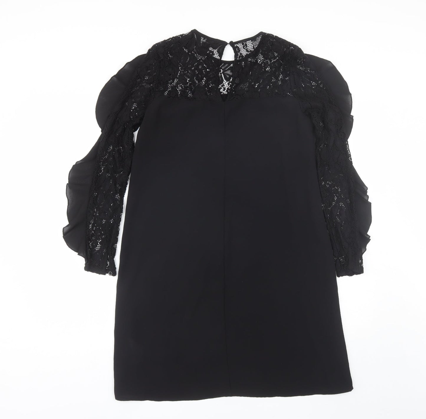 New Look Womens Black  Polyester Shift  Size 6  Round Neck