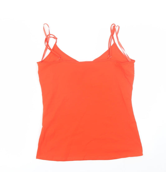 Red Herring Womens Red  Nylon Camisole Tank Size 14 Round Neck