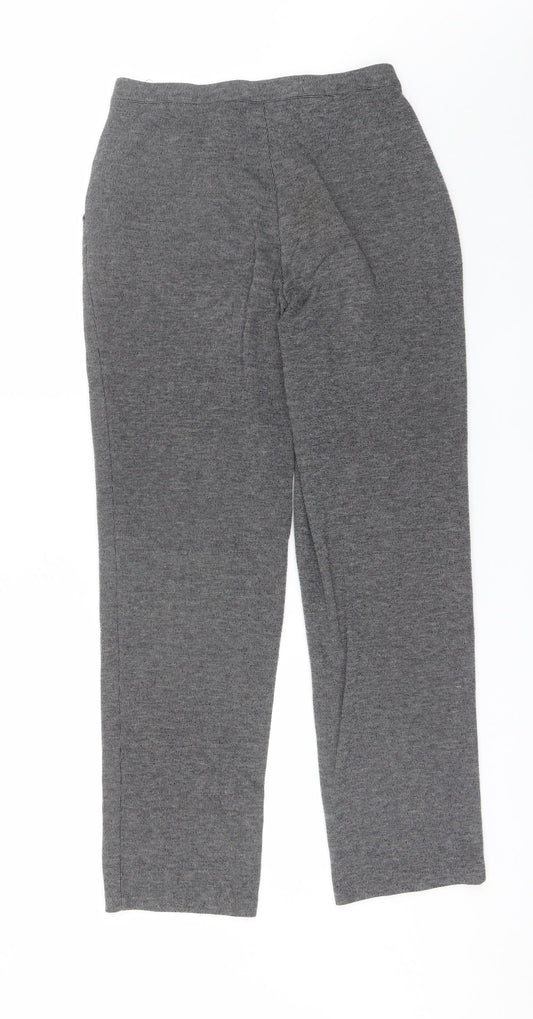 Marks and Spencer Womens Grey  Polyester Trousers  Size 10 L28 in Regular