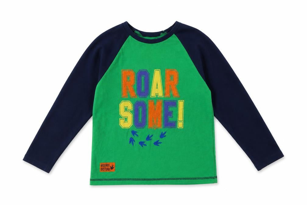 Studio Boys Green Colourblock Polyester Henley Sweatshirt Size 8-9 Years