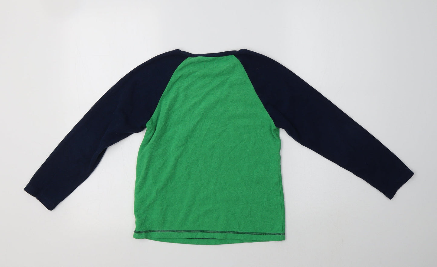 Studio Boys Green Colourblock Polyester Henley Sweatshirt Size 8-9 Years