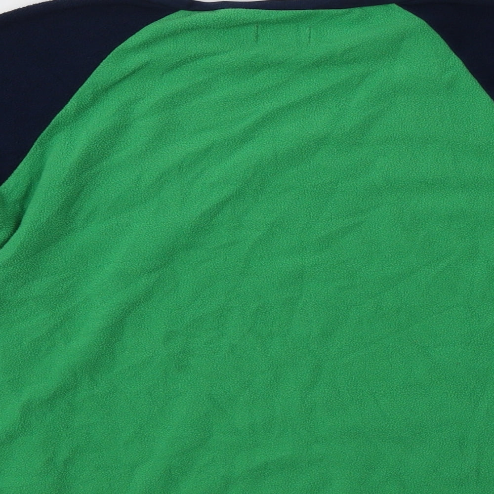 Studio Boys Green Colourblock Polyester Henley Sweatshirt Size 8-9 Years