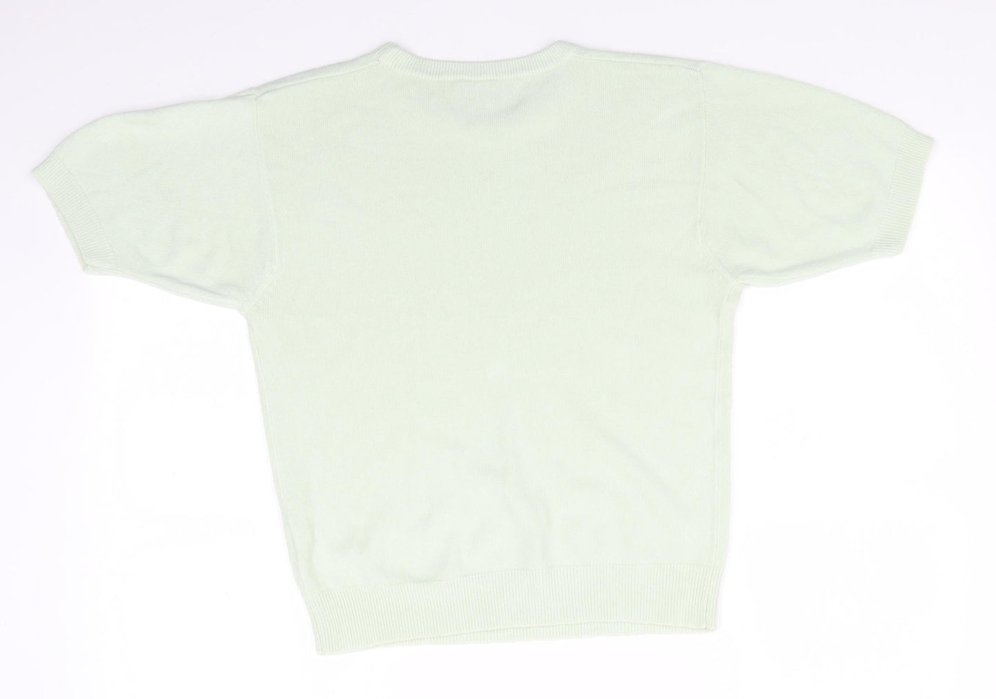 Essentials Womens Green Round Neck  Acrylic Pullover Jumper Size 10   - Pale green