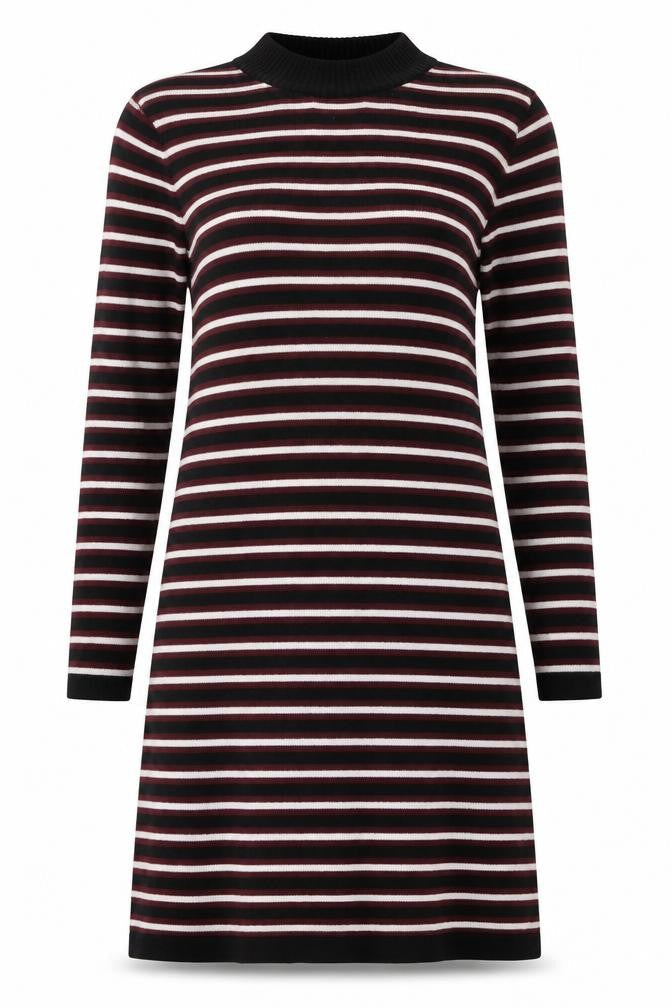 ESMARA Womens Red Striped Cotton T-Shirt Dress  Size 8  Halter