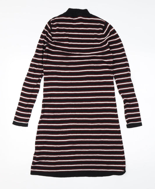 ESMARA Womens Red Striped Cotton T-Shirt Dress  Size 8  Halter