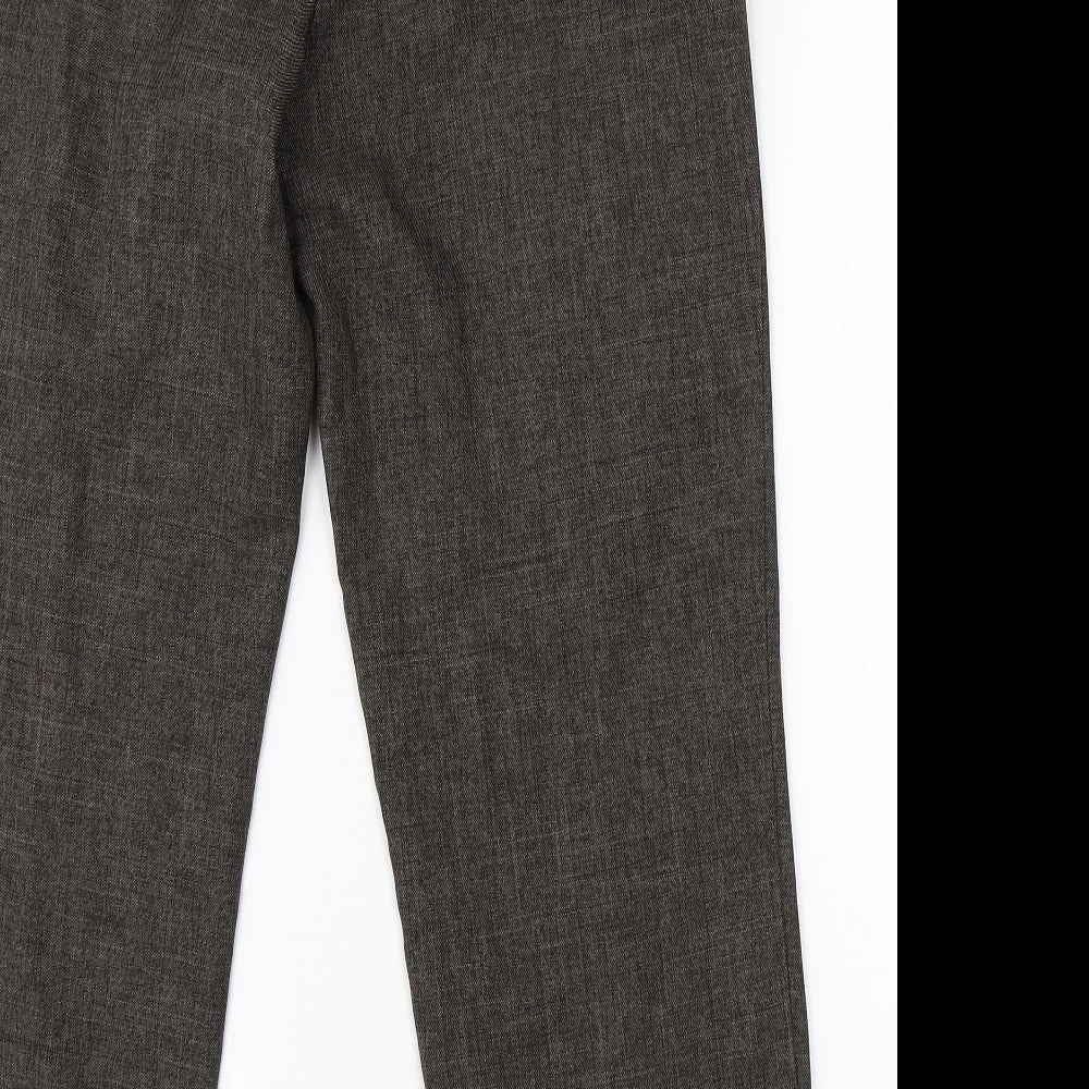M&S Womens Grey  Polyester Dress Pants Trousers Size 12 L27 in Regular