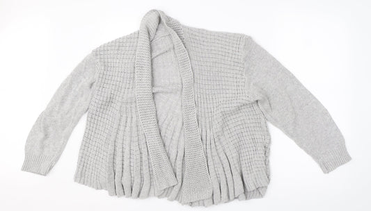 Remel Womens Grey Round Neck  Cotton Cardigan Jumper Size XL