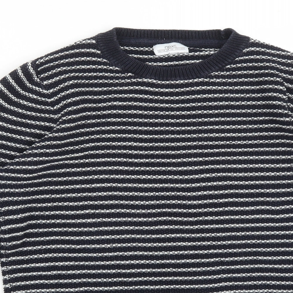 NEXT Womens Multicoloured Striped Cotton Pullover Sweatshirt Size S