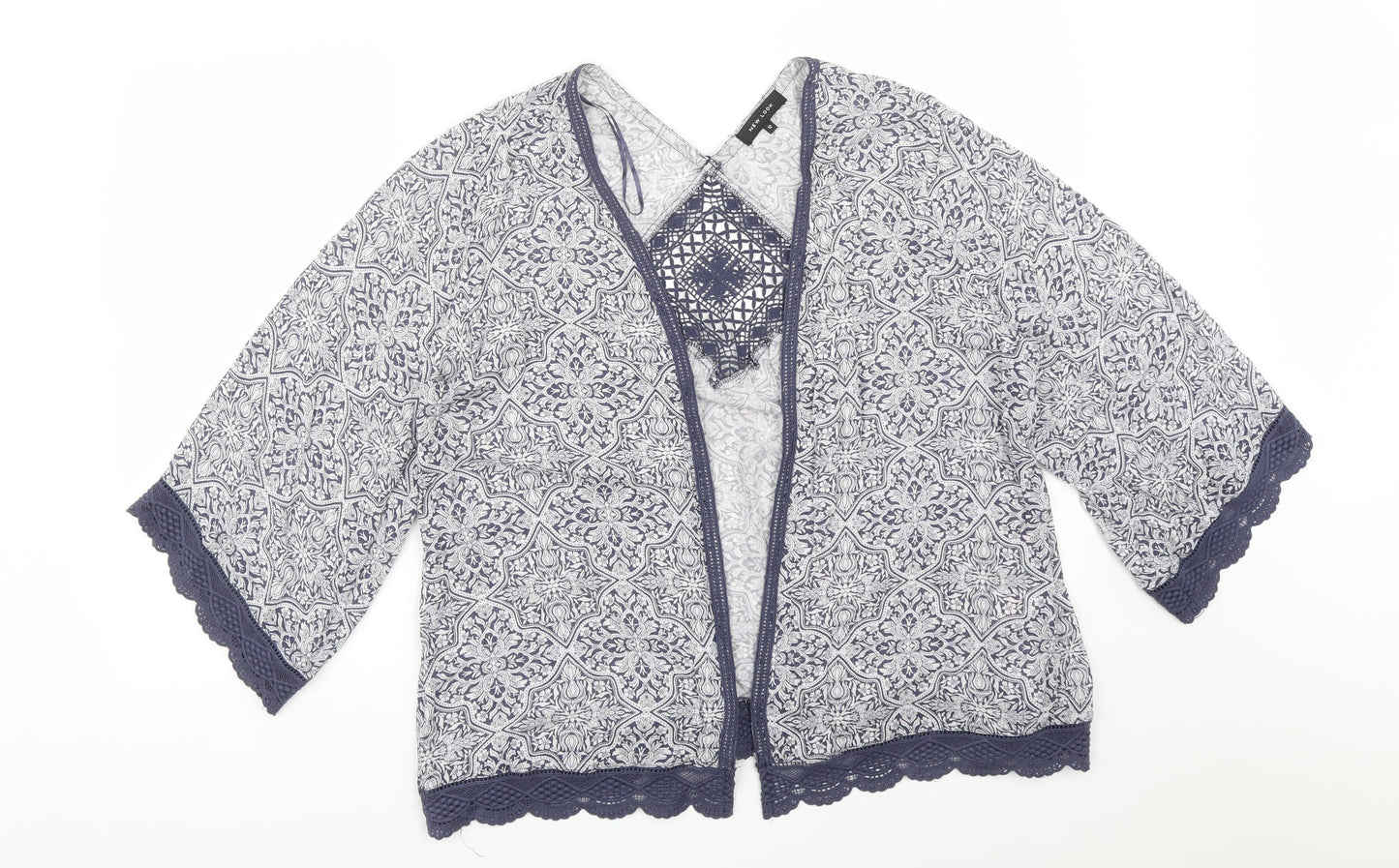 New Look Womens Multicoloured  Geometric Viscose Cardigan Jumper Size 12