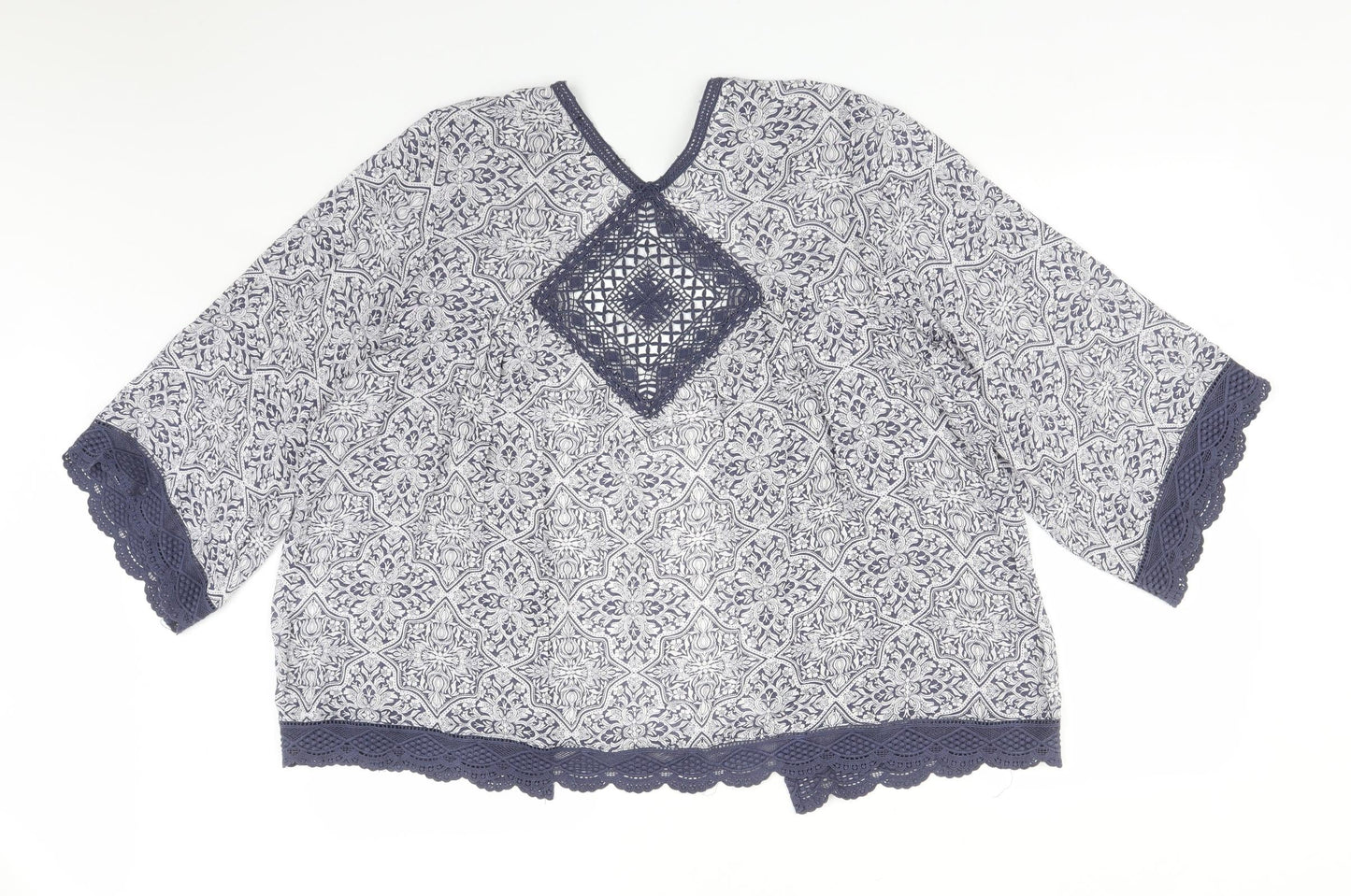 New Look Womens Multicoloured  Geometric Viscose Cardigan Jumper Size 12