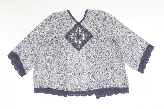 New Look Womens Multicoloured  Geometric Viscose Cardigan Jumper Size 12