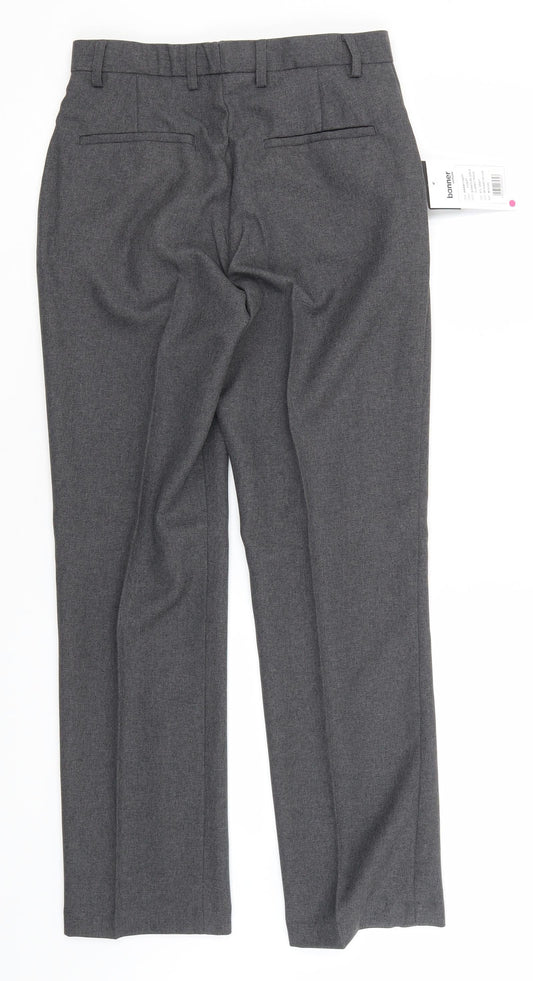 Signature Womens Grey  Polyester Trousers  Size 28 in L30 in Regular