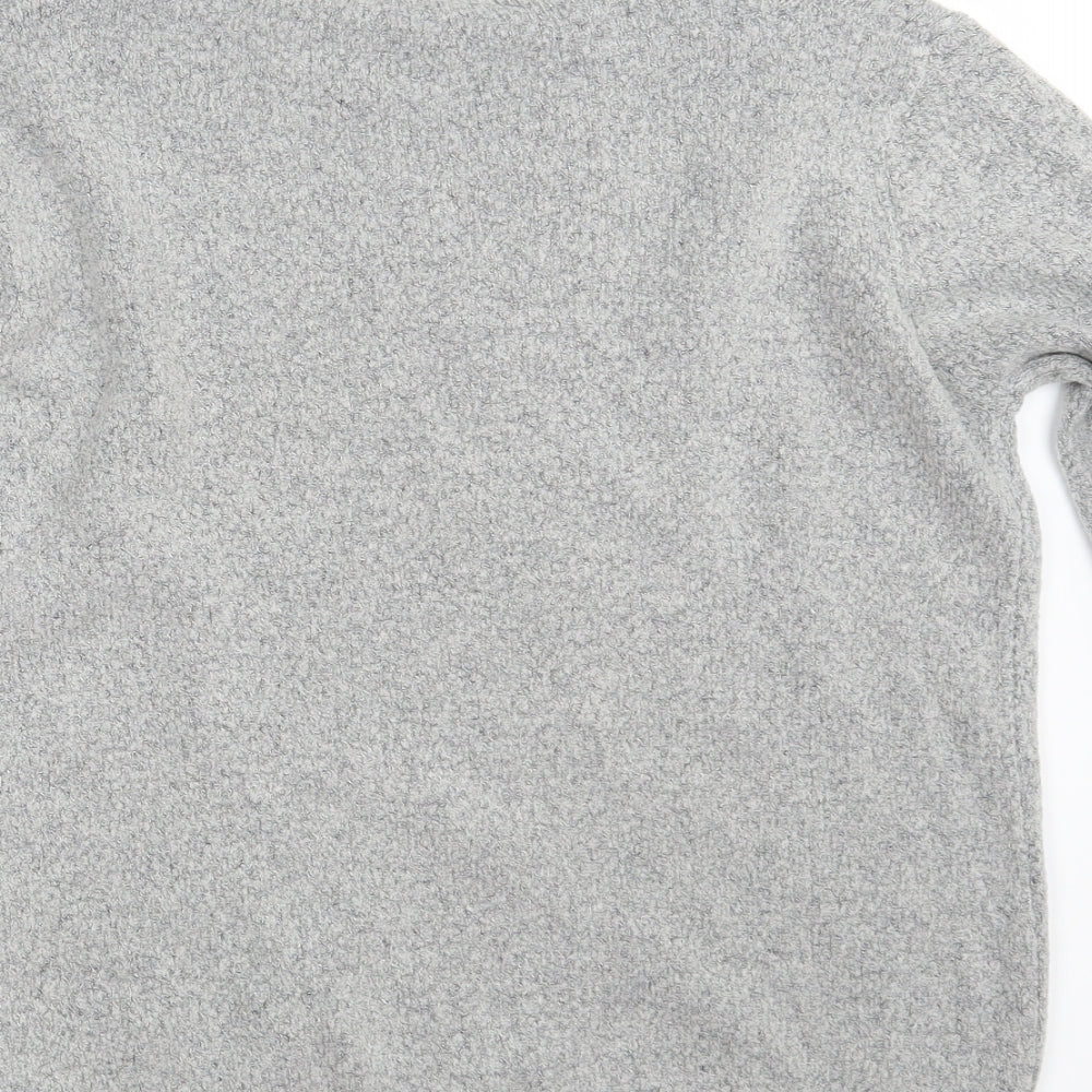 Studio Womens Grey Round Neck  Acrylic Pullover Jumper Size 12