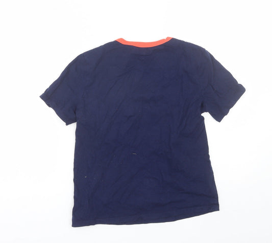 Gap Boys Blue  Cotton Basic T-Shirt Size 10-11 Years Round Neck  - USA