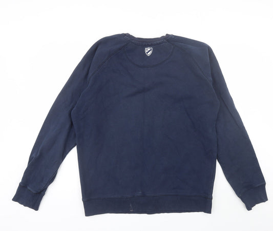 Playerlayer Mens Blue Round Neck  Cotton Pullover Jumper Size XL