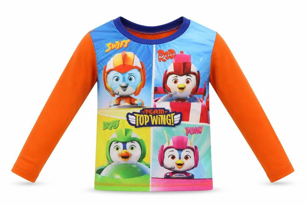 Nickelodeon Boys Orange  Cotton Basic T-Shirt Size 2-3 Years Crew Neck  - Top Wing