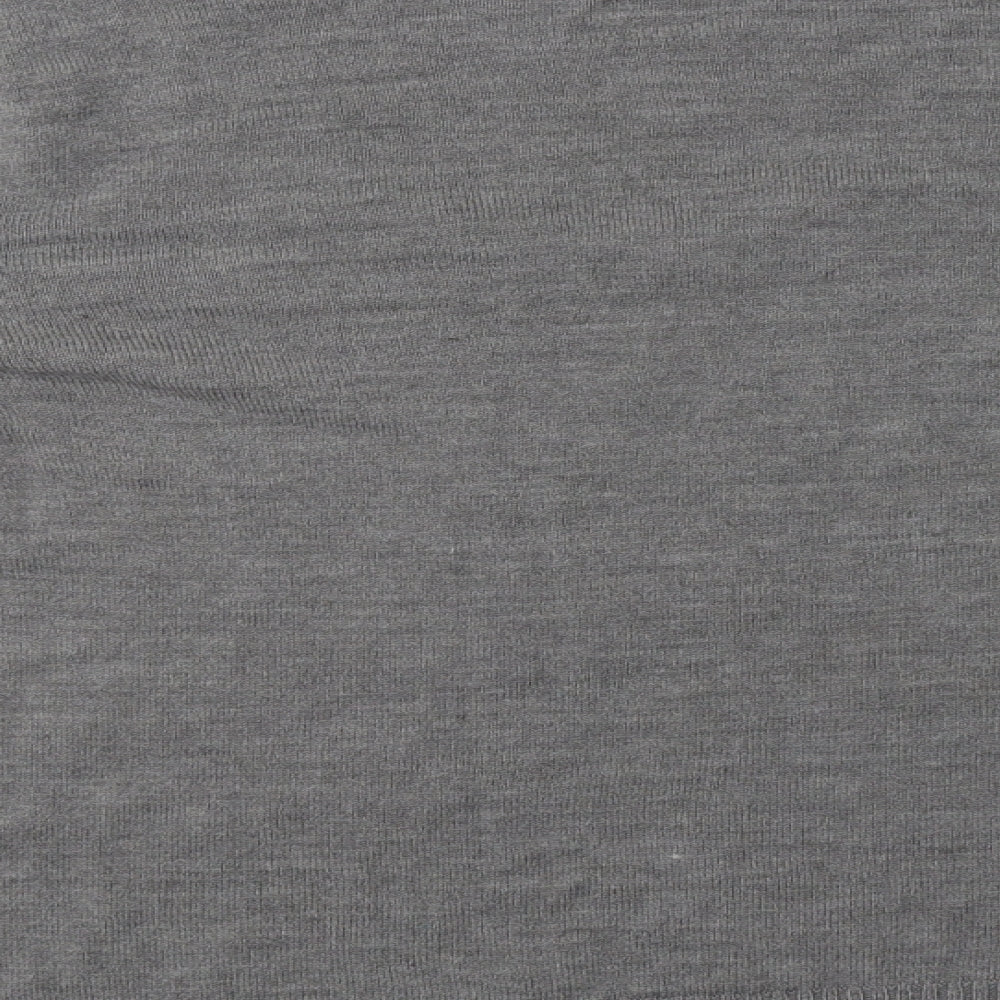 Papaya Womens Grey Scoop Neck  Acrylic Pullover Jumper Size 14