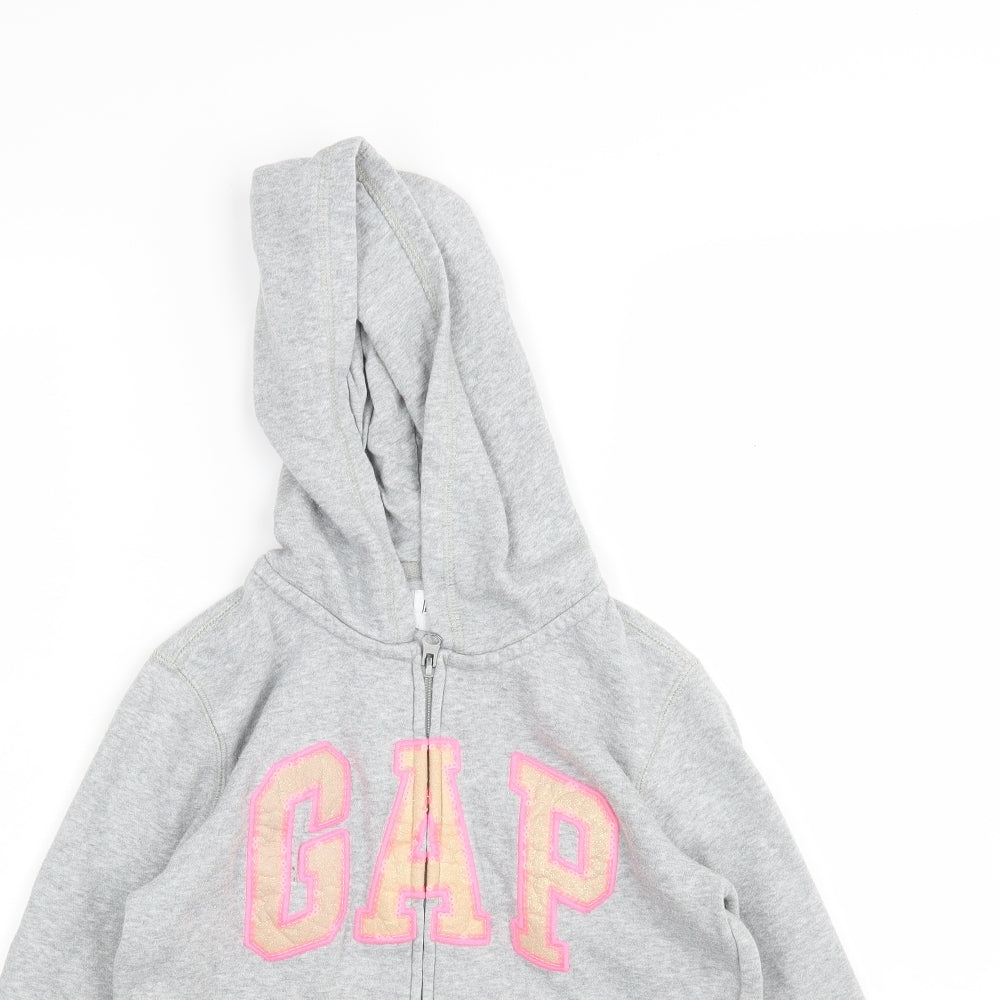 Gap Girls Grey  Cotton Full Zip Hoodie Size 12-13 Years