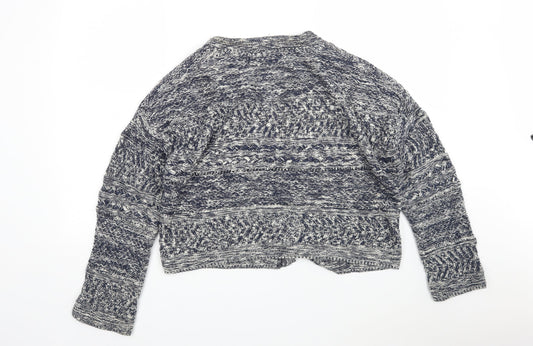 M&S Womens Multicoloured Round Neck  Cotton Cardigan Jumper Size L