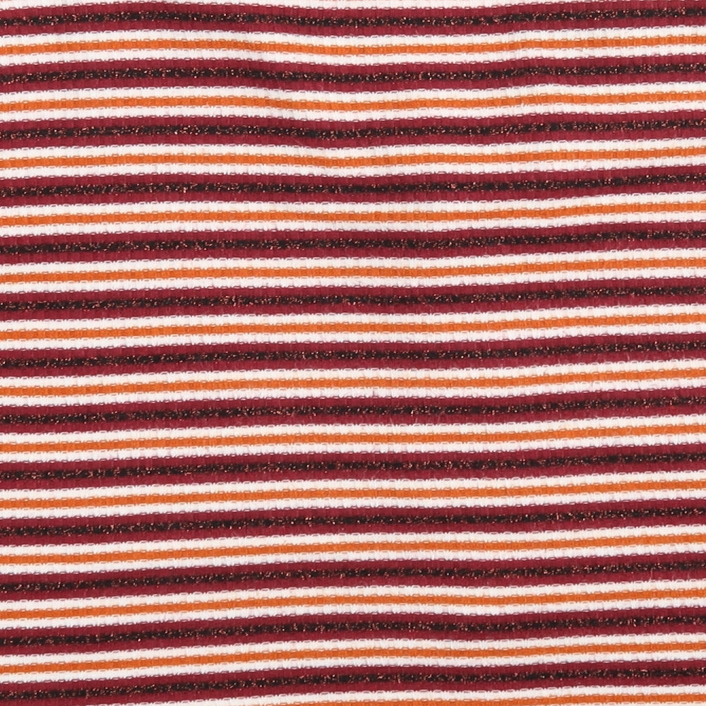 New Look  Womens Multicoloured V-Neck Striped Polyester Cardigan Jumper Size S