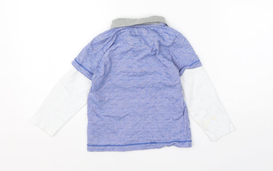 Baker Boys Blue  Cotton Basic Polo Size 2-3 Years Collared