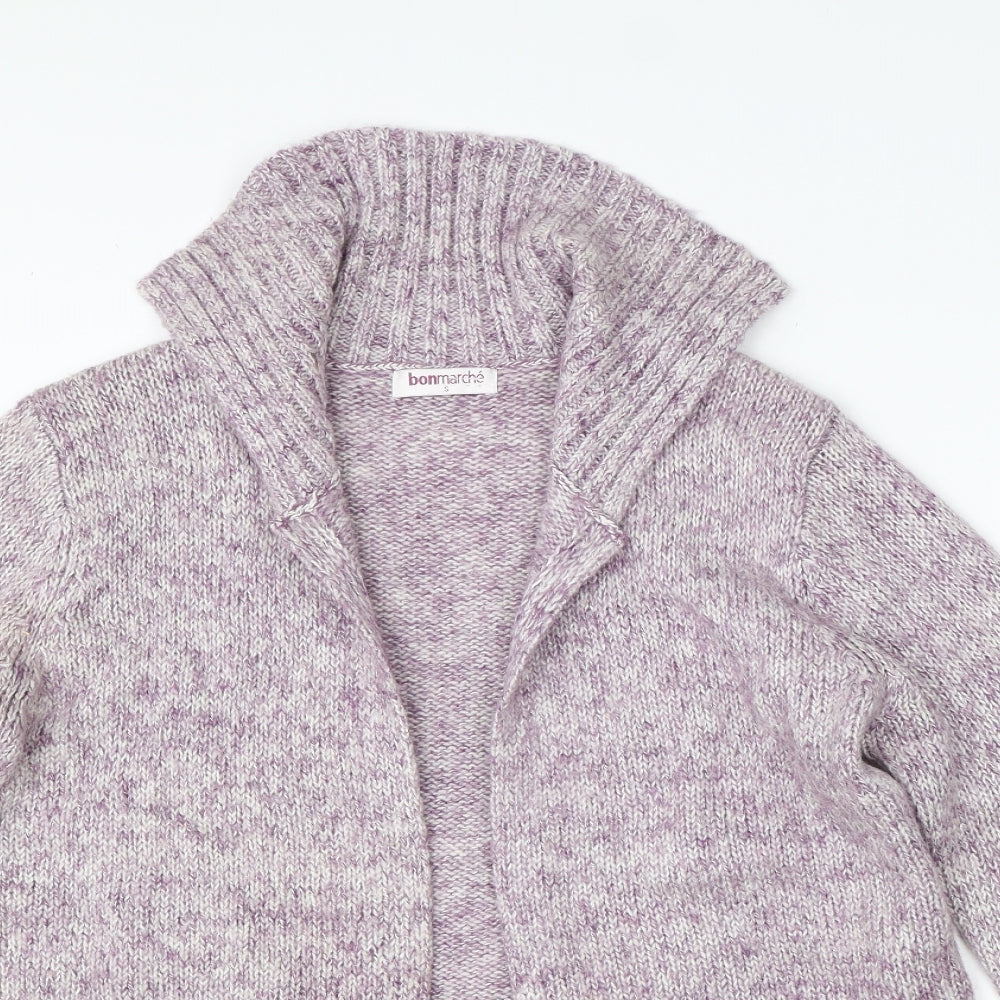Bonmarche Womens Purple Collared  Acrylic Pullover Jumper Size S
