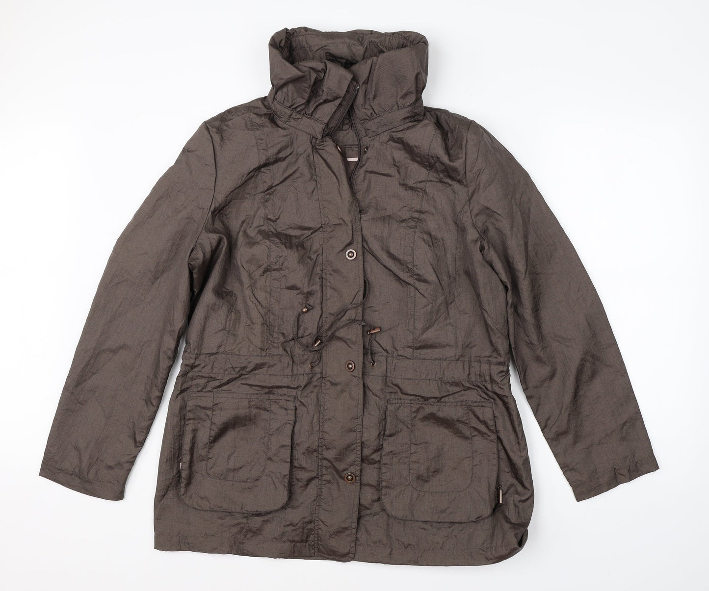 BM Womens Brown   Overcoat Coat Size 16