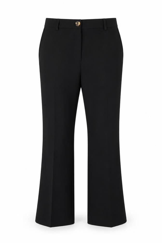 M&S Womens Black  Viscose Dress Pants Trousers Size 12 L27 in Regular