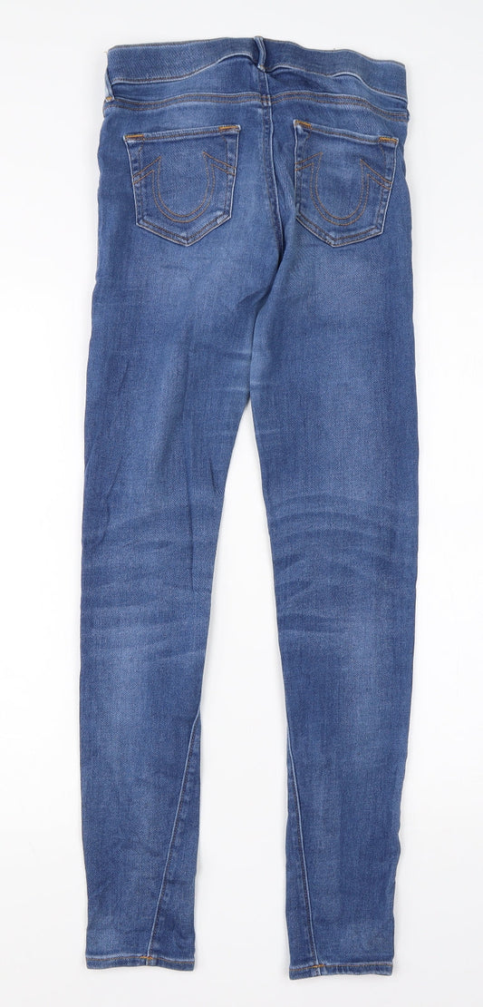 Preworn Womens Blue  Cotton Skinny Jeans Size XS L29 in Regular