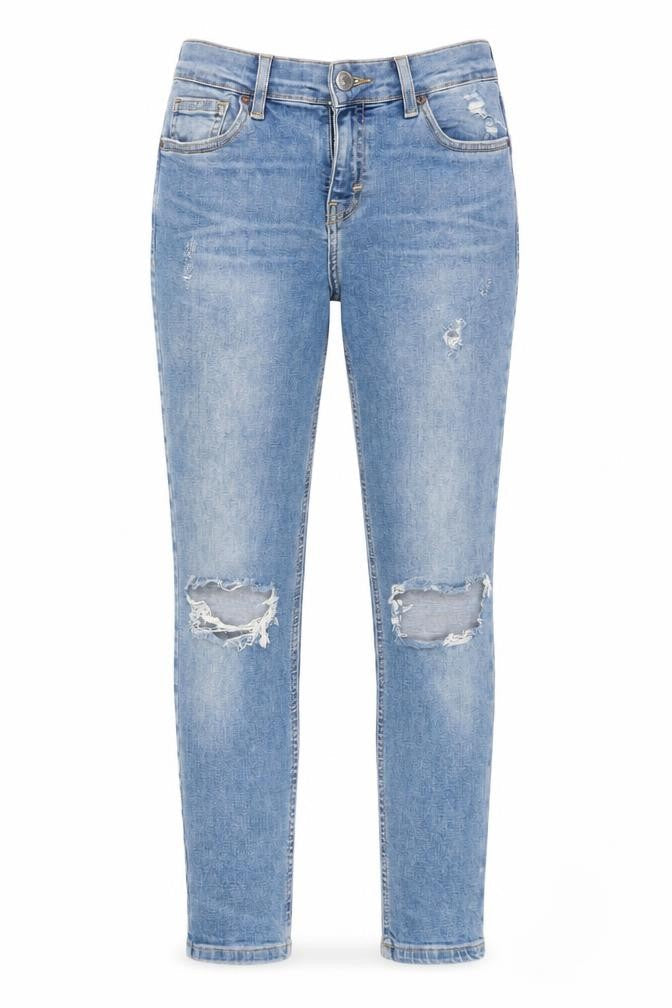 Topshop Womens Blue  Cotton Skinny Jeans Size 26 L28 in Regular