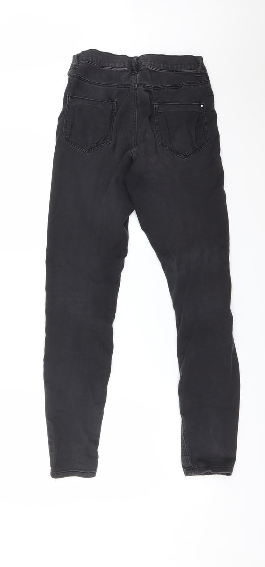 Dorothy Perkins Womens Black  Cotton Skinny Jeans Size 10 L30 in Regular