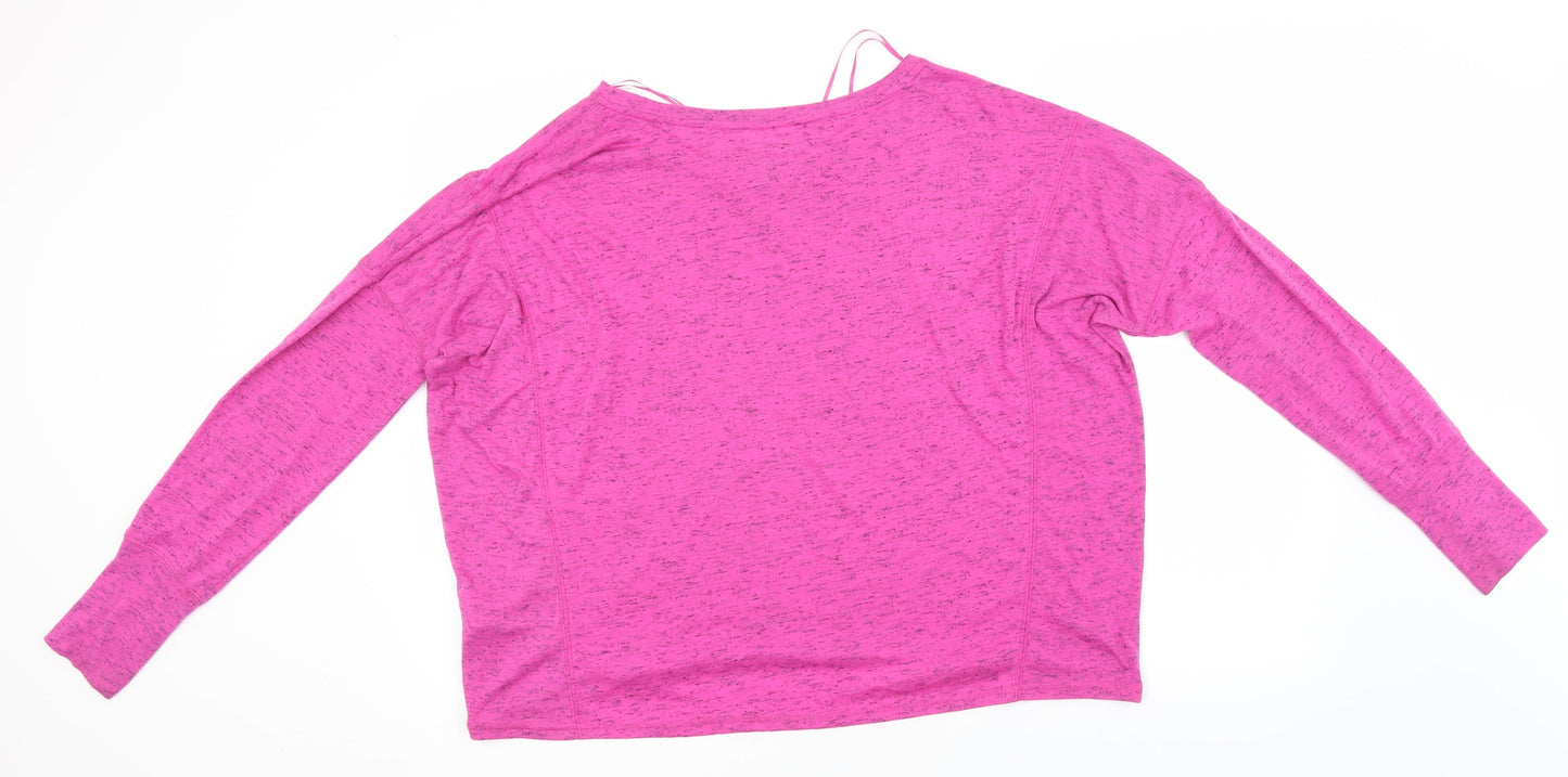 Matalan Womens Pink Round Neck  Polyester Pullover Jumper Size L