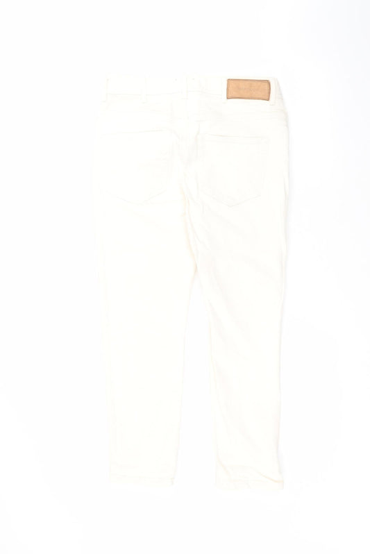 River Island Womens White  Cotton Straight Jeans Size 28 in L28 in Regular