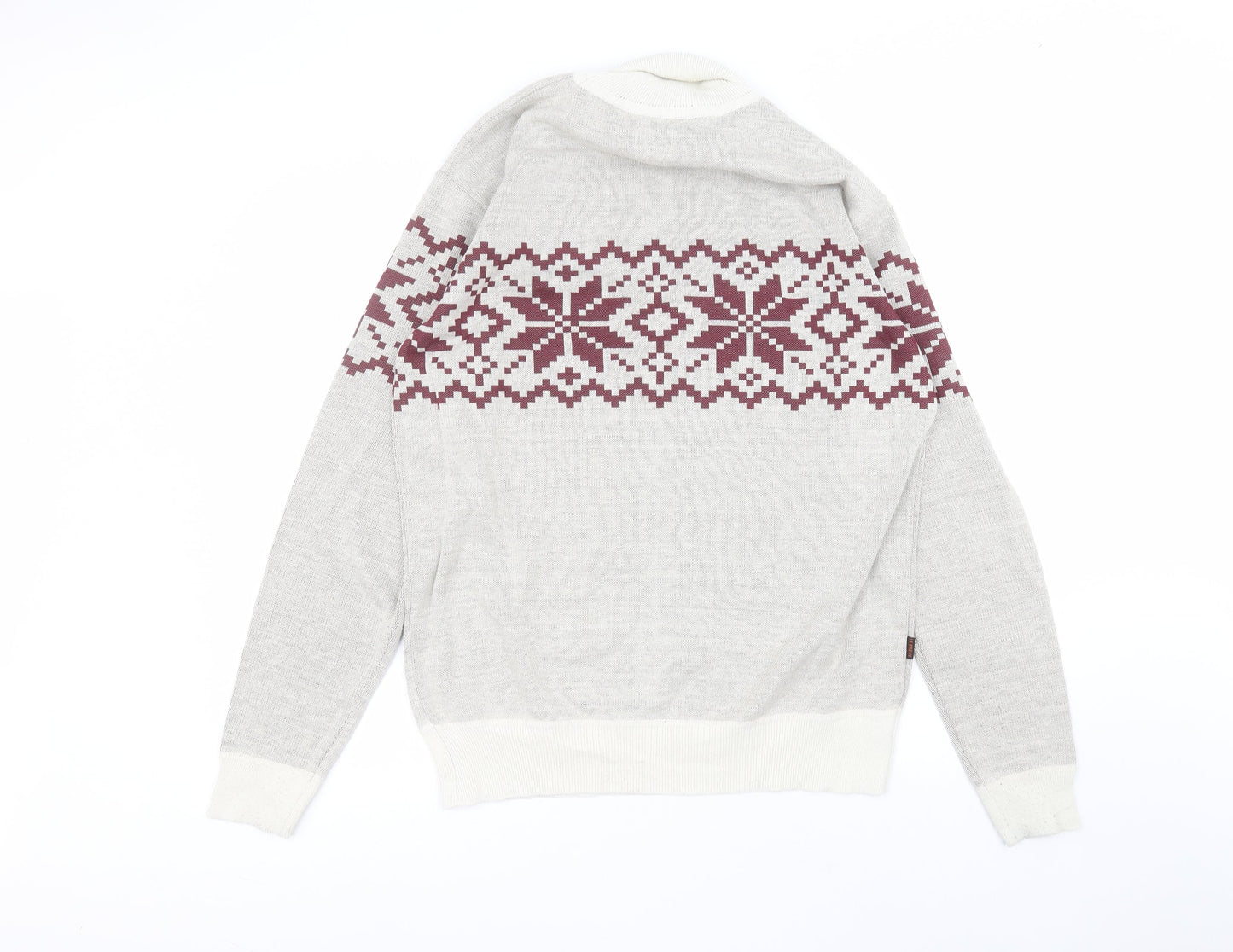 Le brave Womens White Roll Neck  Polyester Pullover Jumper Size L