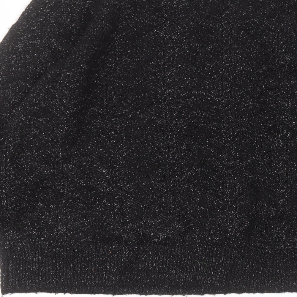 Matalan Womens Black Round Neck  Acrylic Pullover Jumper Size L
