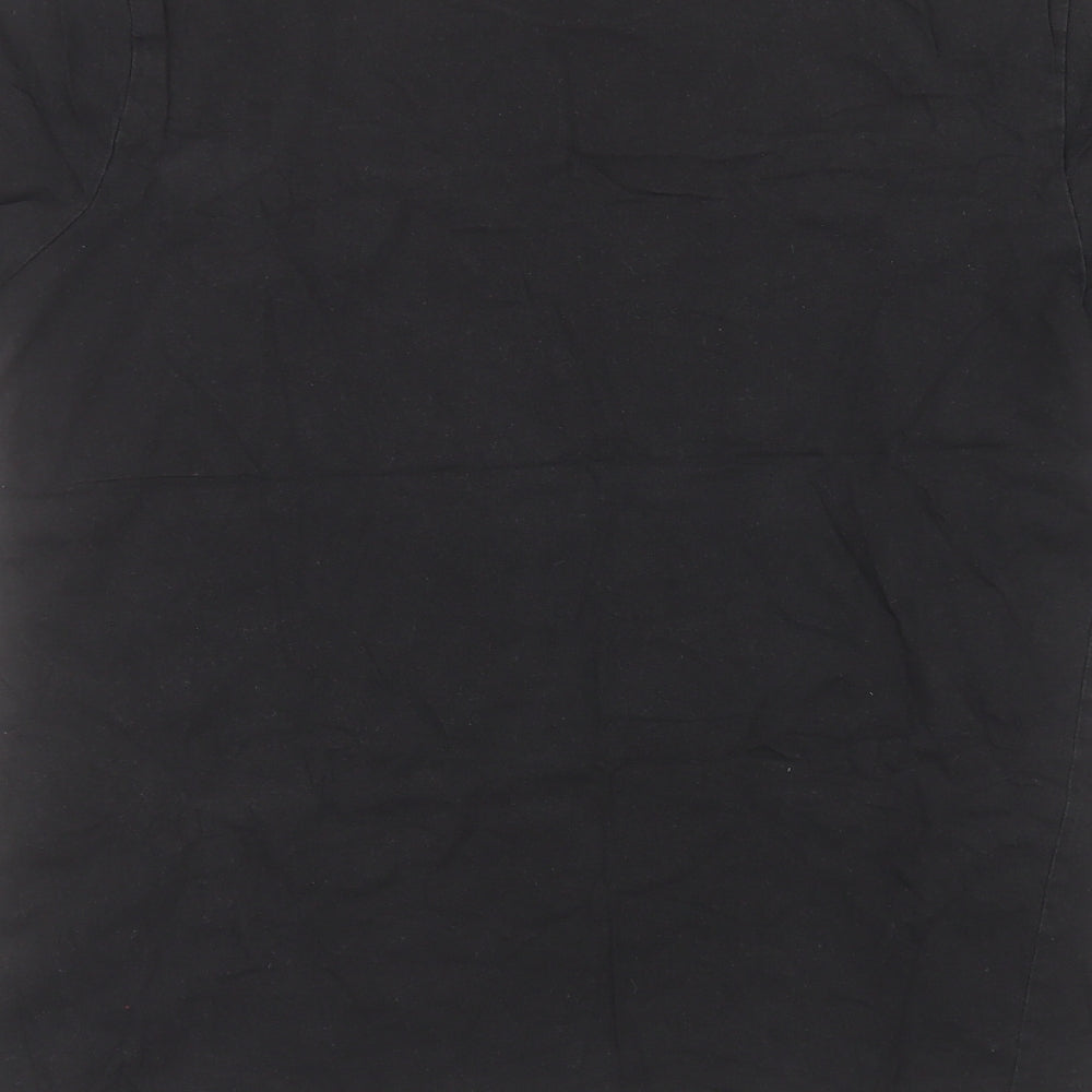 H&M Womens Black  Cotton Basic T-Shirt Size M Round Neck