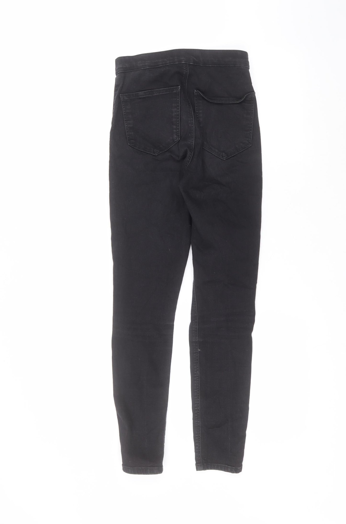 Topshop Womens Black  Cotton Skinny Jeans Size 28 in L30 in Regular