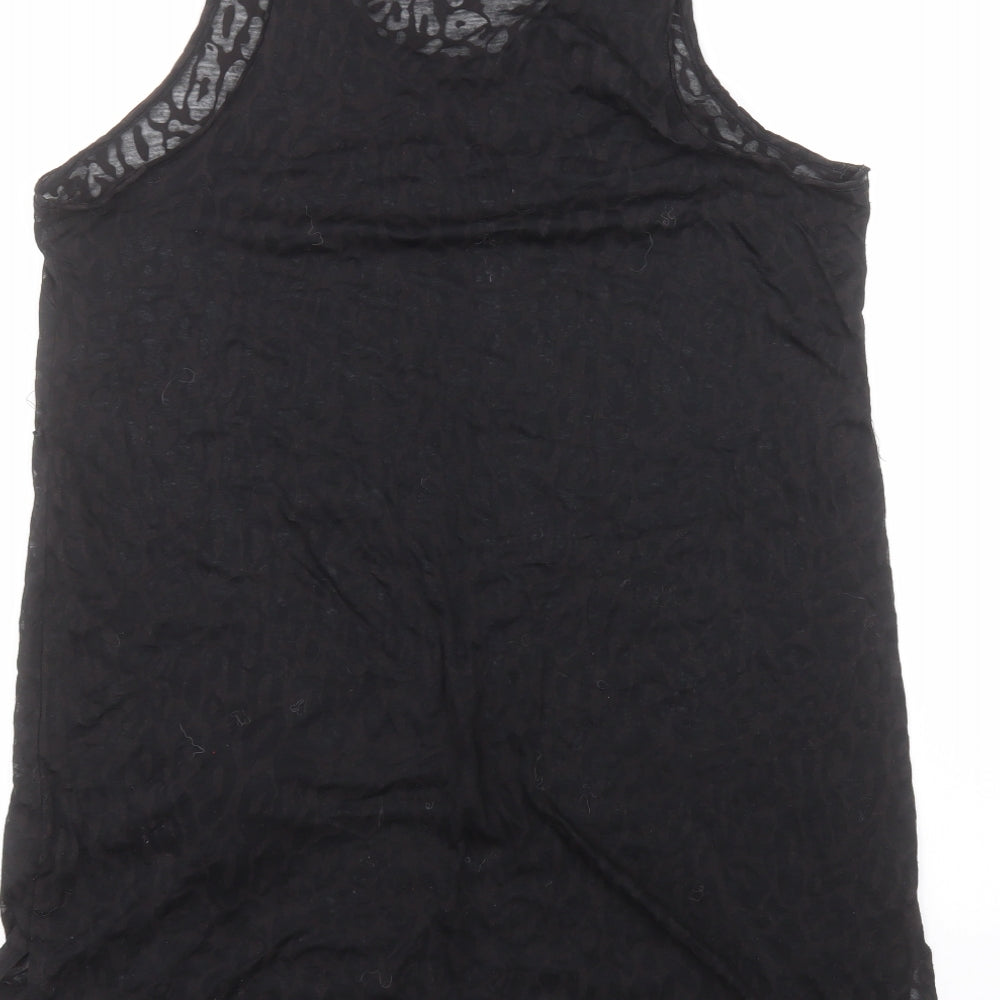 H&M Womens Black  Polyester Basic T-Shirt Size M Round Neck