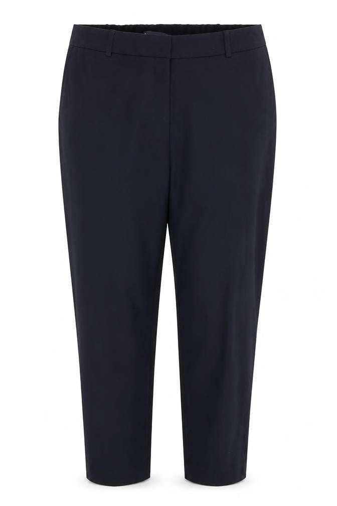 Marks and Spencer Womens Blue  Polyester Trousers  Size 16 L25 in Regular  - Side Elastication