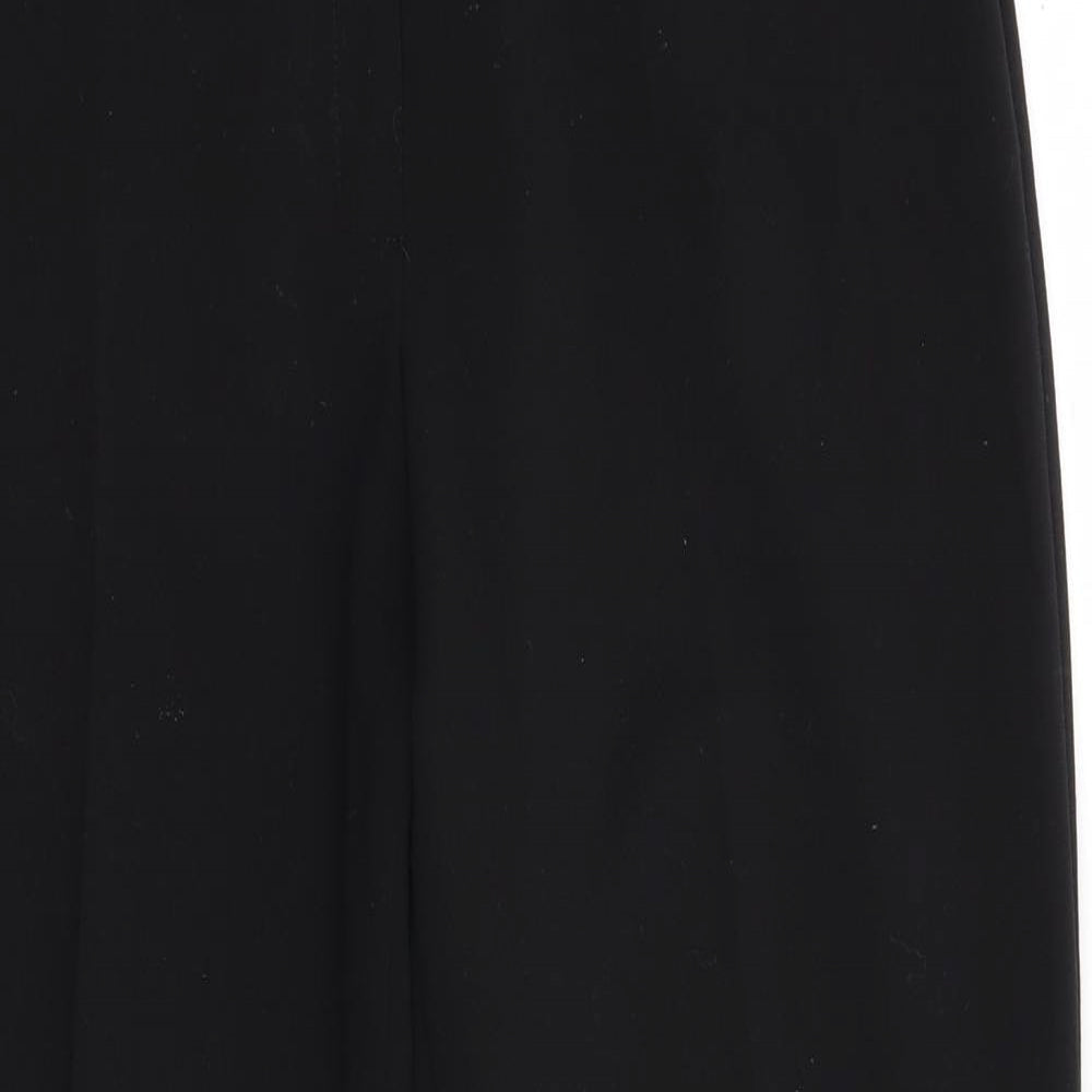 Marks and Spencer Womens Black  Polyester Trousers  Size 12 L27 in Regular