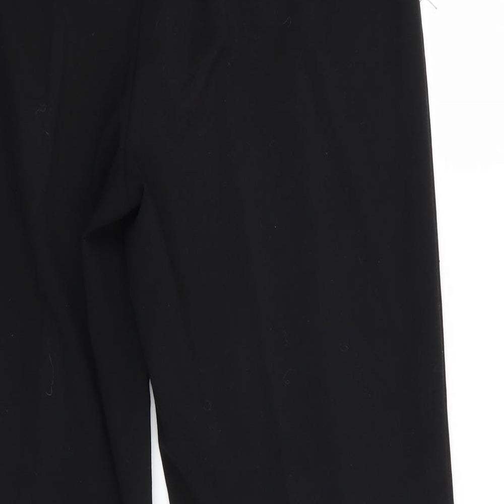 Marks and Spencer Womens Black  Polyester Trousers  Size 12 L27 in Regular