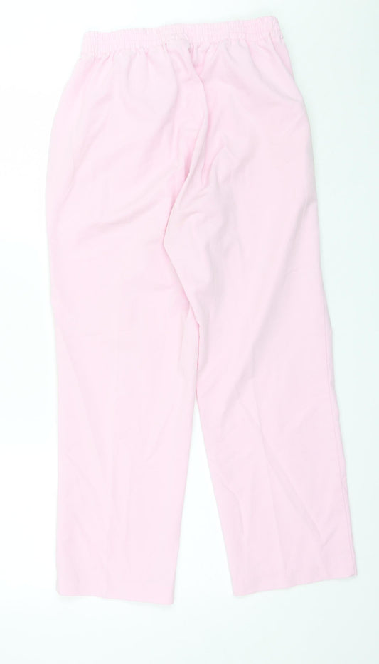 Ocealis Womens Pink  Polyester Trousers  Size 16 L25 in Regular