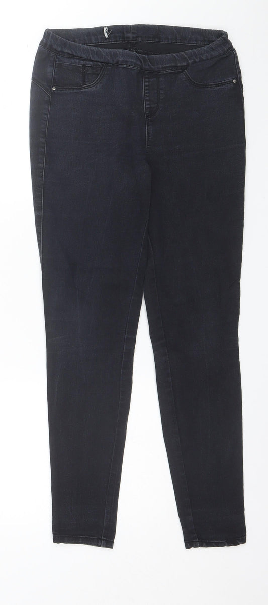 Denim Co Womens Black  Cotton Jegging Jeans Size 8 L26 in Regular